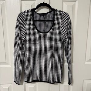 White House Black Market Houndstooth Top